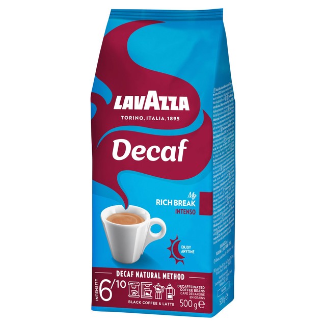 Lavazza Intenso decaffeinated coffee beans - British product