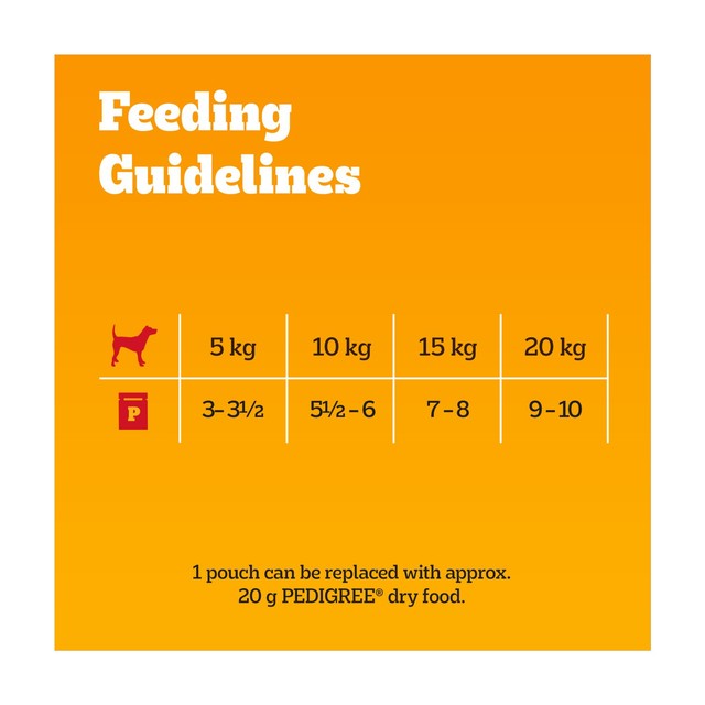 Pedigree wet dog food pouches mixed in jelly variety pack 12 x 100g, imported from the UK