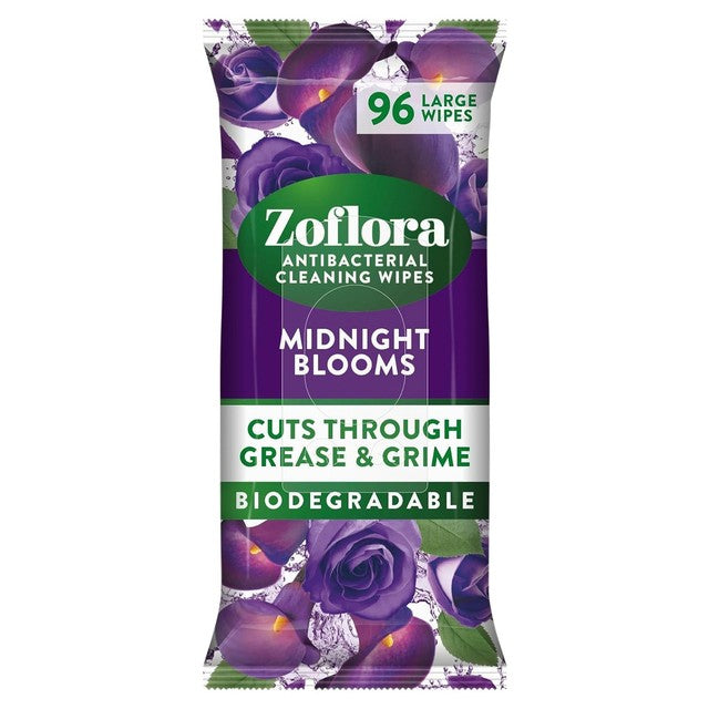 Zoflora Midnight Blooms antibacterial wipes 96 pack (British brand)