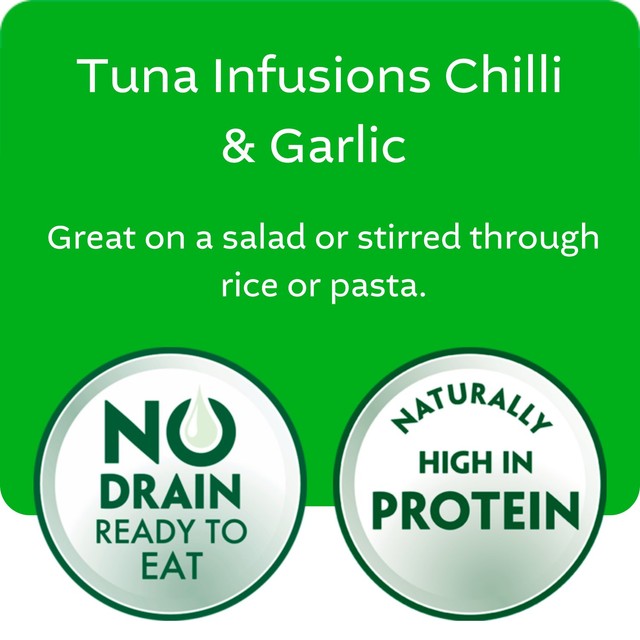 John West chilli and garlic canned tuna infusions 80g, UK version