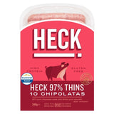 Heck 97% pork thins chipolatas 340g, UK version
