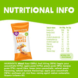 Kiddylicious peach and banana fruity bakes baby snacks 6 x 22g, UK version