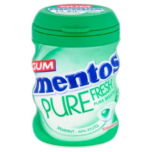 Mentos spearmint sugar free chewing gum 70g, imported from the UK