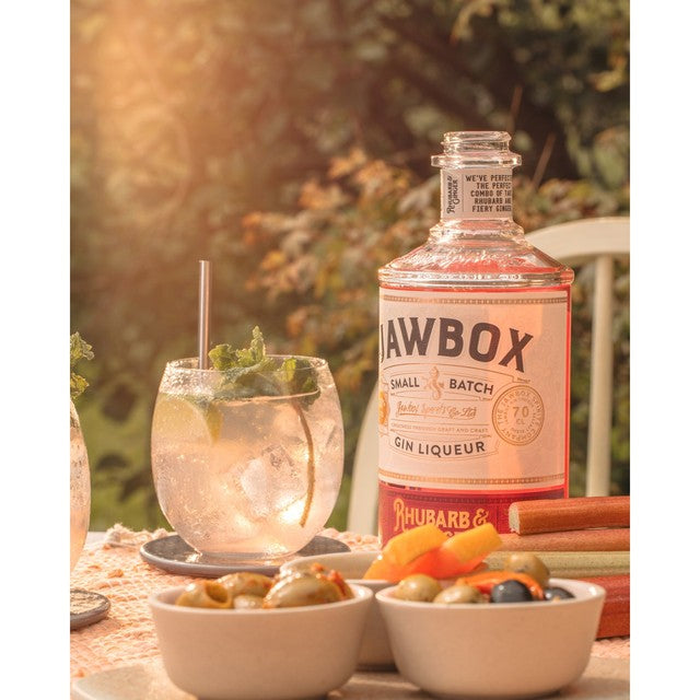 Jawbox rhubarb & ginger gin liqueur 70cl, UK version
