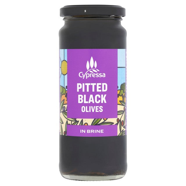 Cypressa pitted black olives 340g - British product