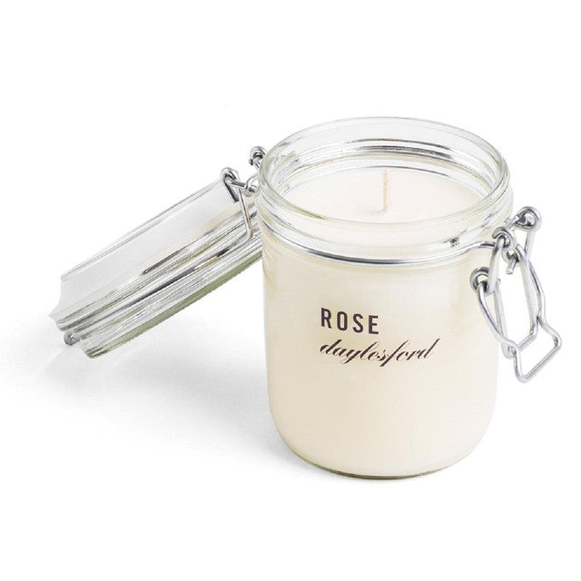 Daylesford Organic Rose scented candle 275g - British product