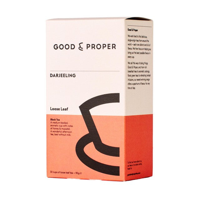 Good & Proper Tea Darjeeling loose leaf tea 90g, UK version