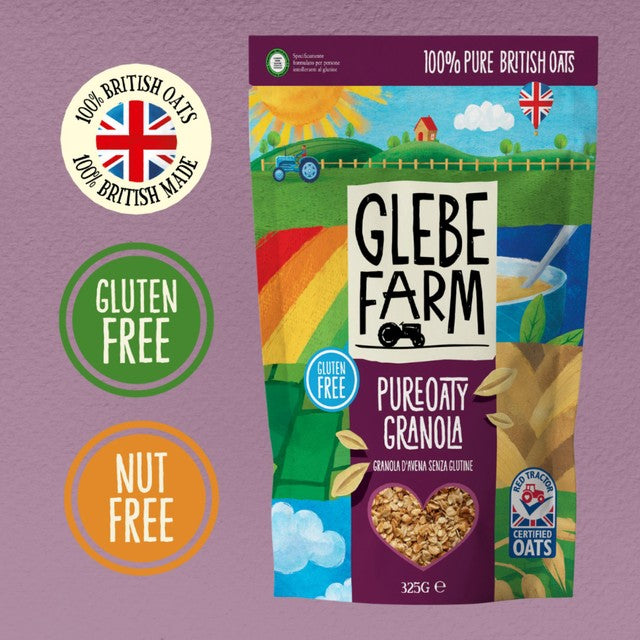 Glebe Farm gluten free oat granola 325g, imported from the UK