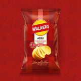Walkers Tomato Ketchup flavour potato crisps 6x25g multipack (British brand)