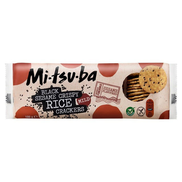 Mitsuba black sesame rice crackers 100g, imported from the UK
