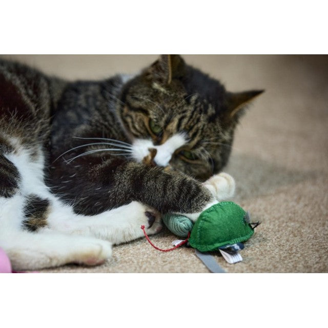 Petface Catkins Three Kind Mice plush cat toys 3 pack - British product