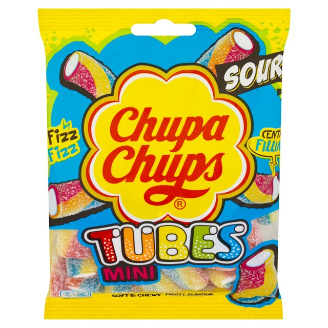 Chupa Chups Sour Mini Tubes soft candies 130g - British product
