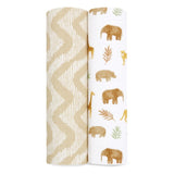 Aden+Anais cotton muslin swaddle blanket Tanzania 2 pack - British product