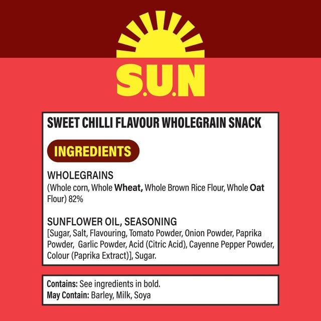 SunBites Sweet Chilli crisps 95g (British brand)