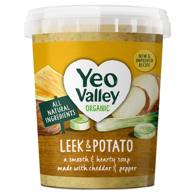 Yeo Valley organic leek, potato and cheddar soup 400g (British brand)