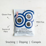 Clearspring organic black sesame tamari brown rice crackers 40g - British product