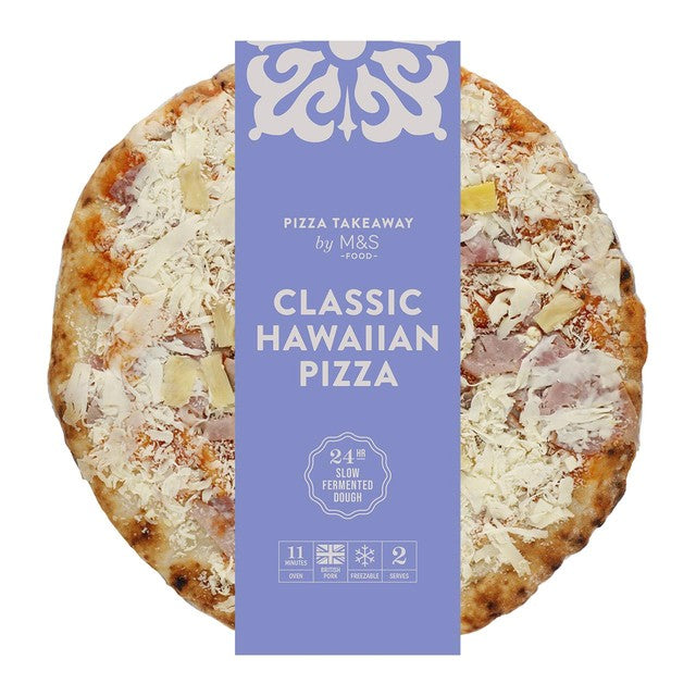 M&S Classic Hawaiian Woodfired Pizza 463g, imported from the UK