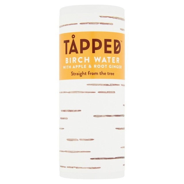 TAPPED Birch Water Apple Root Ginger Drink 250ml (British brand)