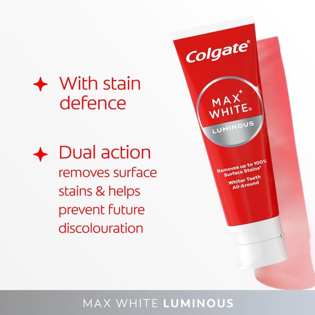 Colgate Max White Luminous whitening toothpaste 75ml - British product