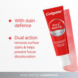 Colgate Max White Luminous whitening toothpaste 75ml - British product