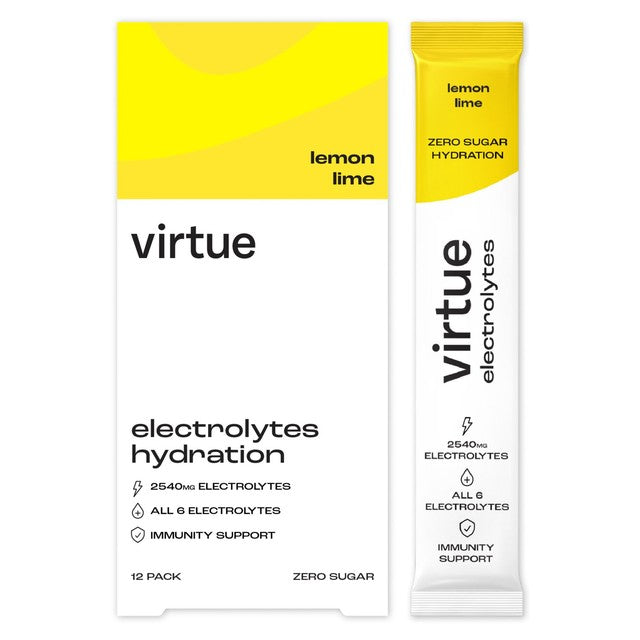 Virtue lemon lime electrolyte powder 12 x 5g sachets (British brand)