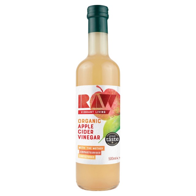 RAW Health apple cider vinegar with the mother 500ml, imported from the UK