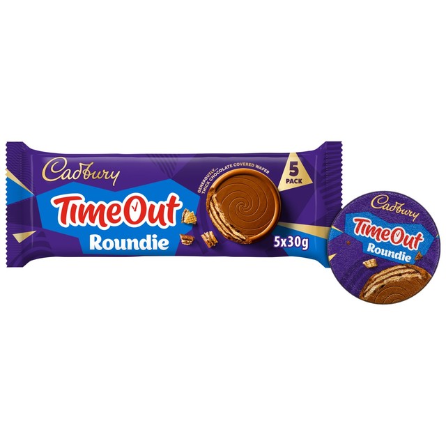 Cadbury Timeout Roundie Milk Chocolate Wafer Biscuits 150g - British product