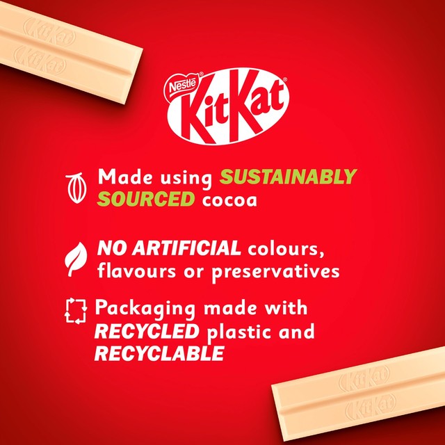 KitKat white chocolate 2 finger biscuit bar multipack, UK version