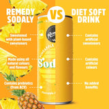 Remedy Sodaly Pineapple soft drink can, UK version