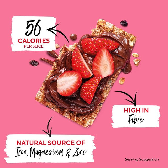 Ryvita Fruit Crunch Currant Seed & Oat Crispbread 200g, imported from the UK
