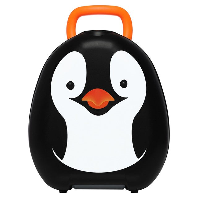 My Carry Potty penguin-themed portable potty for toddlers, imported from the UK