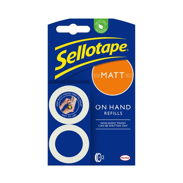 Sellotape adhesive tape refills twin pack 18mm x 15m (British brand)