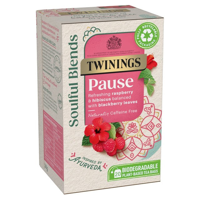 Twinings Raspberry Herbal Tea 20 Bags, imported from the UK