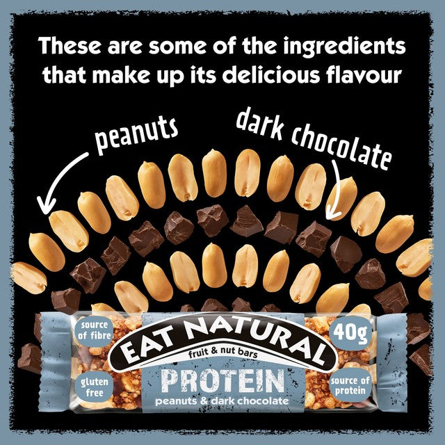 Eat Natural peanut chocolate protein bars 3x40g - British product