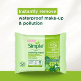 Simple Kind to Skin Biodegradable Face Wipes 25 Pack (British brand)