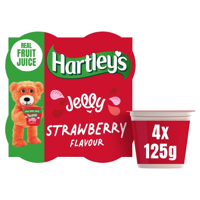 Hartley's strawberry jelly pots 4 x 125g, UK version