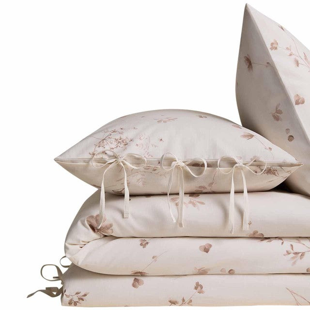 M&S pressed floral bedset single biscuit, imported from the UK