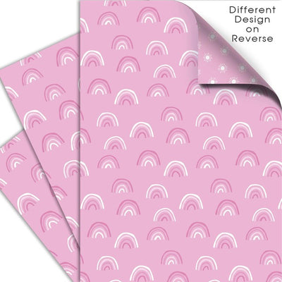 M&S Deva Designs Pink Rainbow Double Sided Gift Wrap Sheets 3 Sheets, 50cm x 70cm - اشترِ عبر الإنترنت من McGrocer