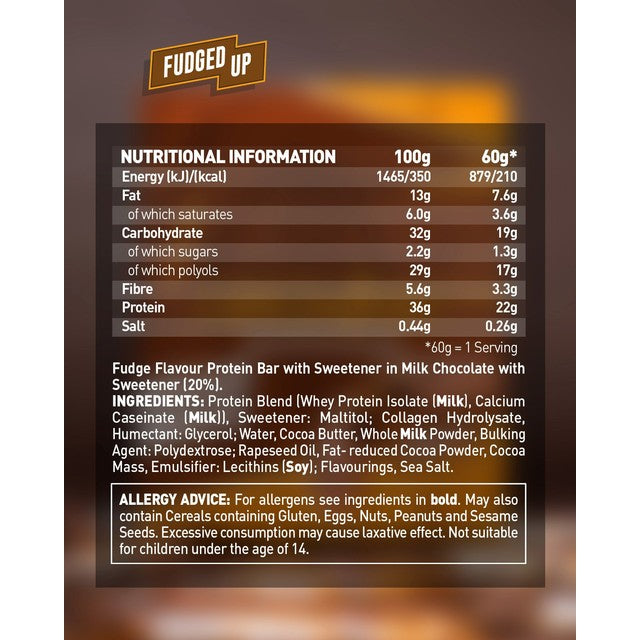 Grenade Fudged Up Protein Bar Chocolate Fudge 60g, UK version