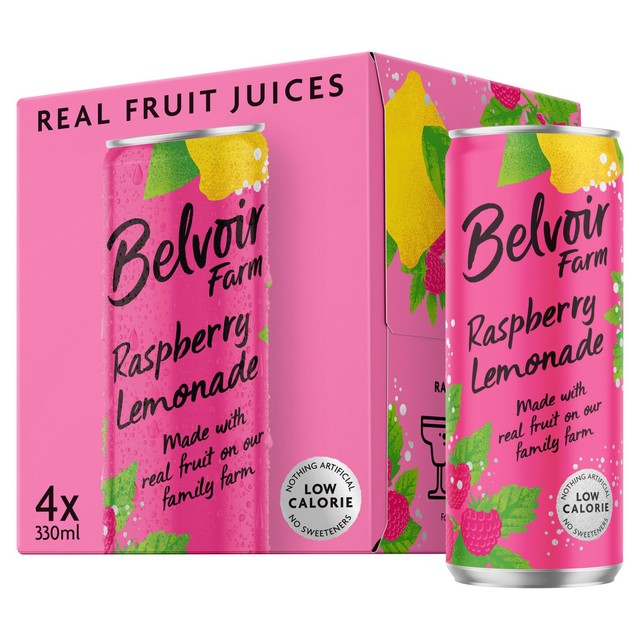 Belvoir Raspberry Lemonade 4 x 330ml - British product