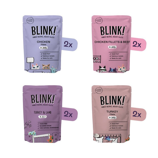 Blink Farm Fillet Selection in Jelly wet cat food multipack 680g - British product