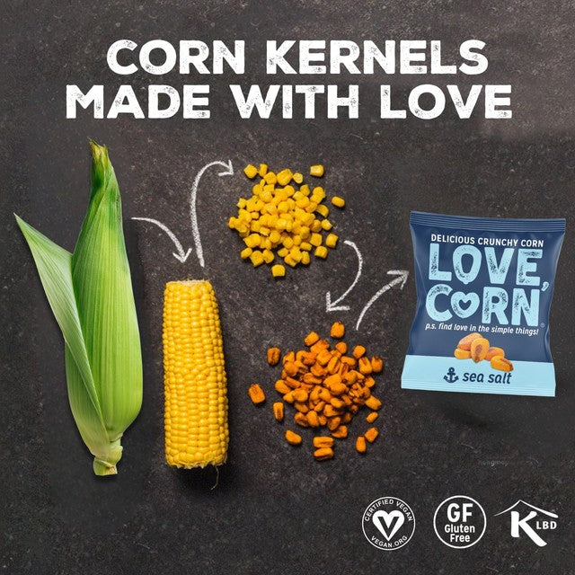 Love Corn Sea Salt corn snacks 100g multipack, UK version