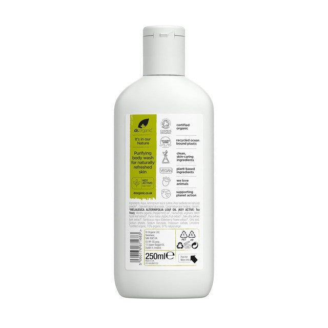 Dr Organic tea tree body wash 250ml - British product