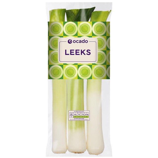 Ocado leeks 500g, imported from the UK