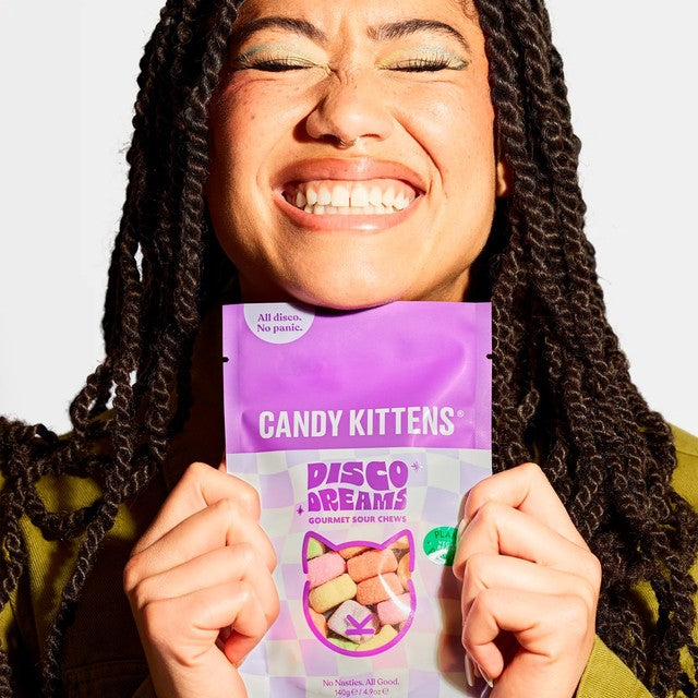 Candy Kittens Disco Dreams vegan chewy sweets 140g - British product