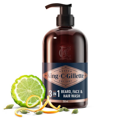 M&S King C Gillette Beard & Face Wash 350ml- Buy online at McGrocer
