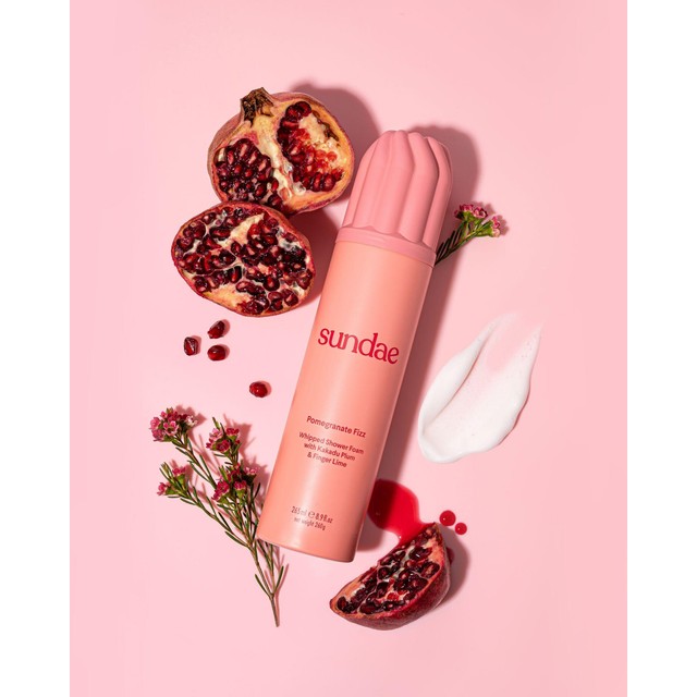 Sundae Whipped Shower Foam Pomegranate Fizz, imported from the UK