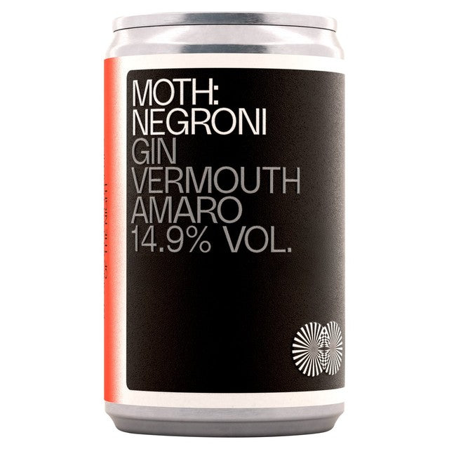 Moth Negroni Canned Cocktail 125ml, imported from the UK