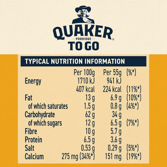 Quaker golden syrup breakfast cereal bars 2 bars, imported from the UK