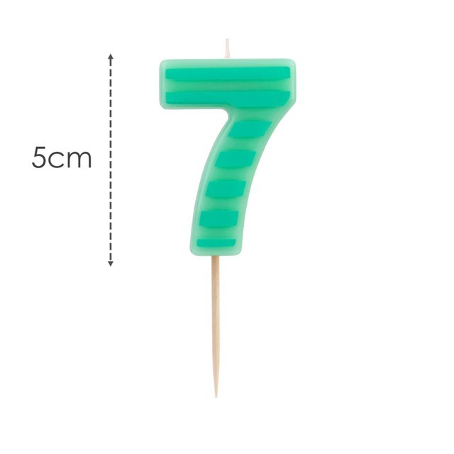 Talking Tables number 7 candle (British brand)
